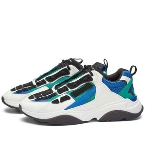 Amiri Bone Runner Sneakers in Black/Teal size 15 BNWB (damaged box)